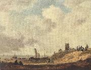 Jan van Goyen Seashore at Scheveningen France oil painting artist
